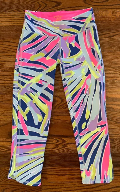 NWT LILLY PULITZER Luxletic Legging Weekender Cropped Pink Sunset Royal  Lime XS £47.42 - PicClick UK