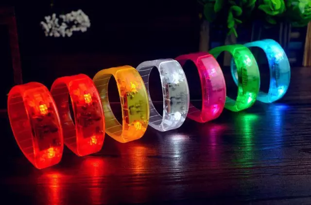 New Voice Controlled Controll LED Flashing Light Bracelet Bangle  Fashion