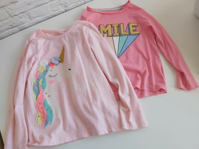 Girls Long Sleeved Tshirt Age 5-6 Years X 2