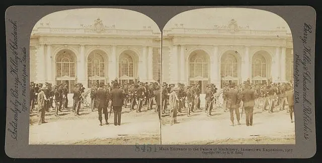 Main entrance to the Palace of Machinery, Jamestown Exposition, 1907 Old Photo