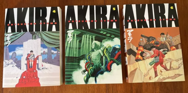 Akira Manga Set, Vol. 4,5 & 6 [Paperback] Katsuhiro Otomo First Editions English