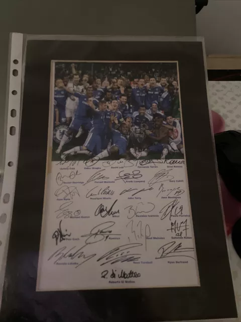 Chelsea Champions League 2012 Winners Signed Photo