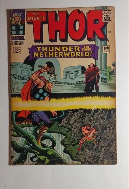 Mighty Thor  #130 July 1966 Marvel Comics Hercules Pluto Netherworld Vg 4.0