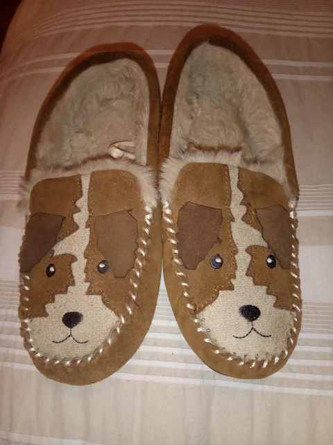 Mini Boden Boys Dog Slippers NWOT Size 13