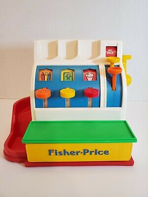 VINTAGE 1990 FISHER-PRICE CASH REGISTER⭐ No COINS ⭐WORKING 2044!!