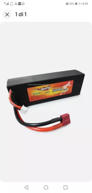 BATTERIA LiPo CASSA RIGIDA 5000mAh 11,1V ( 3S- 3celle)Burst 50C Disch.30C HIMOTO