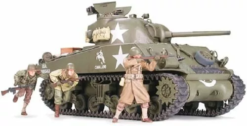 Tamiya 35250 1/35 Military Model Kit WWII U.S Medium Tank M4A3 Sherman 75mm Gun