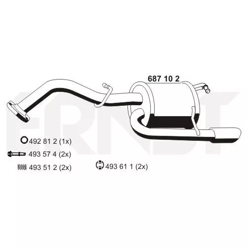 1 Endschalldämpfer ERNST 687102