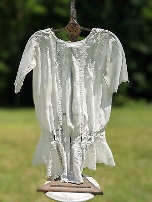 Victorian Child’s Dress W Emb & Lace Insertion - As Presented