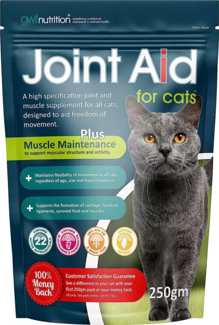 GWF Nutrition Joint Aide & Muscle Supplément Support pour Chats 250gm