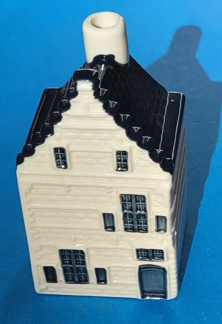 KLM Delft Blue BOLS Miniature Amsterdam House #82 - Empty Collectible Bottle