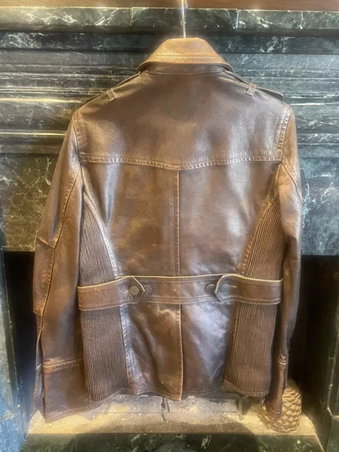 Dsquared2 Masterpiece Military Leather jacket Sz 48 2