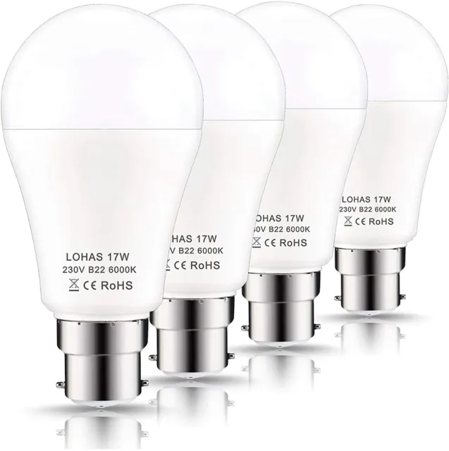 Lohas B22 LED-Glühbirnen 150w Äquivalent 17w Bajonett helllicht tagesweiß 6000k Sup