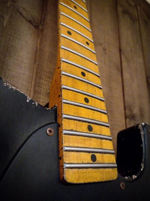 #202240 :: Baldman's Relic Telecaster set in Black nitro finish :: Aged Roadworn 17