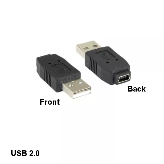 Kentek USB 2.0 Type A Male to Mini B 5Pin Female Adapter for Camera PDA MP3 PC