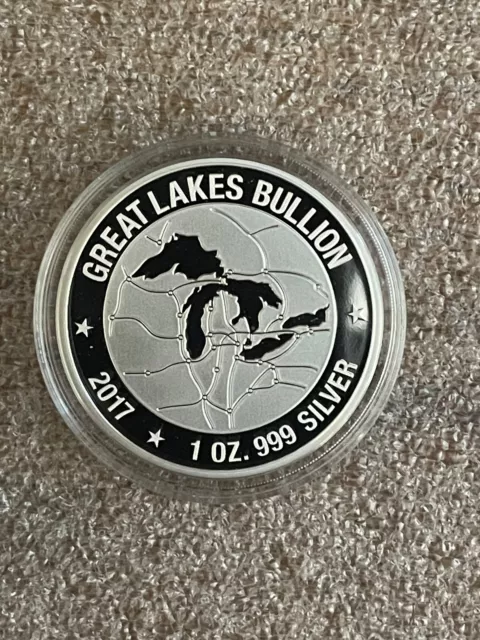 2017 Great Lakes Bullion Landscape - 1 Troy Oz .999 Silver- Only 2000 Minted