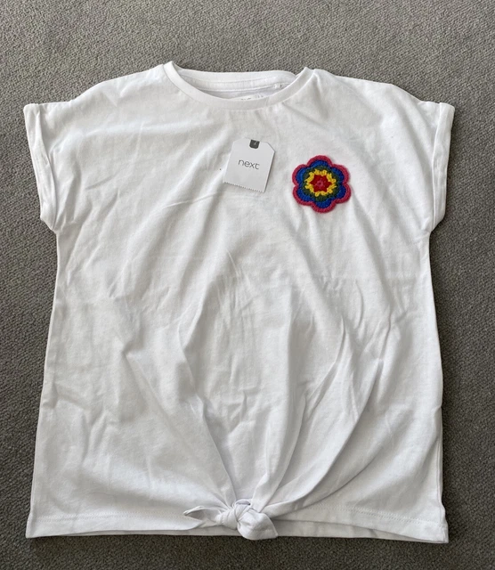 T/camicia anteriore bianca nuova con etichette Next età 6