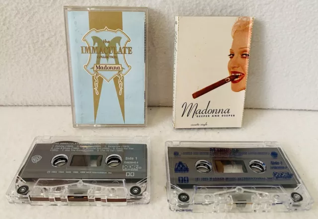 Madonna Immaculate Collection & Deeper And Deeper Single, Cassette Tapes, VGC