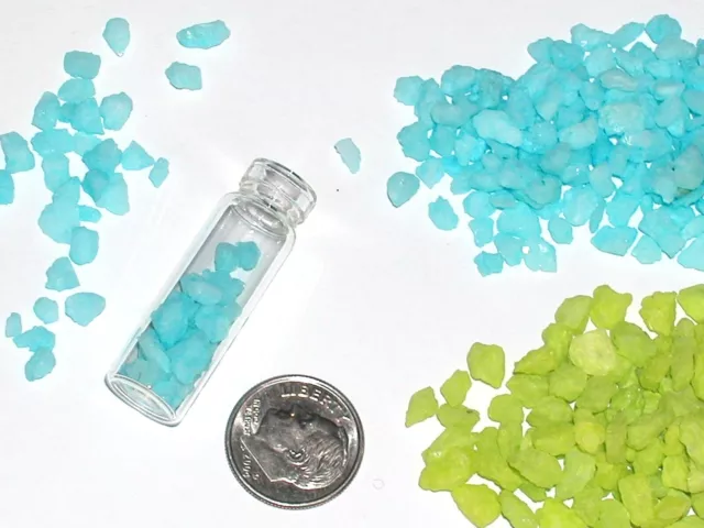 1 bag miniature fairy gnome garden tiny pebbles rocks for bottle Aqua Or Green