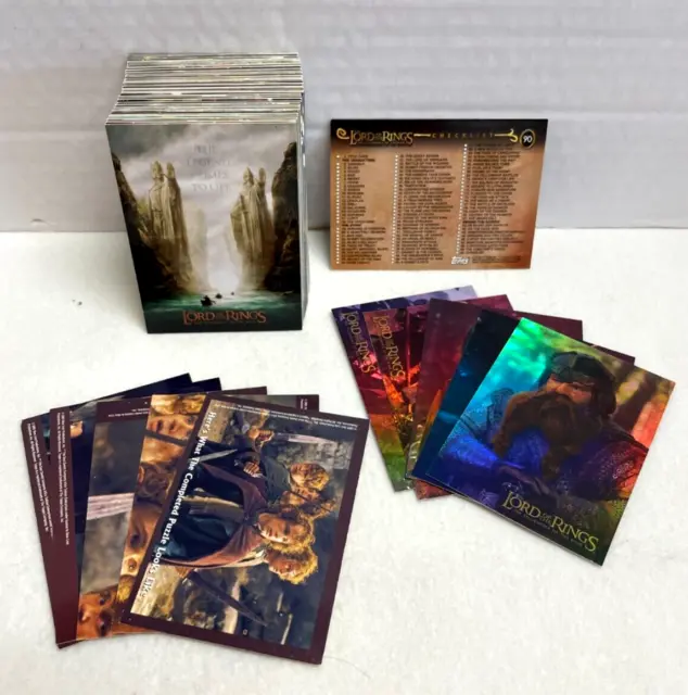 LOTR:Fellowship of the Ring Trading Cards #1-90 w/Prism Foil/Puzzle Topps 2004