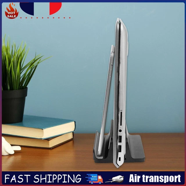 S# METAL VERTICAL Laptop Stand Adjustable Notebook Tablet Holder (Black ...