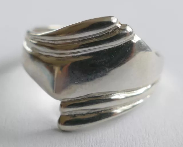 Designer Ring Modernist 925 Silber rhodiniert Vintage 80er ring silver