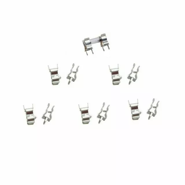 Lot de 10 supports Porte fusible 5x20mm a souder - 250v  10 supports 5 fusibles