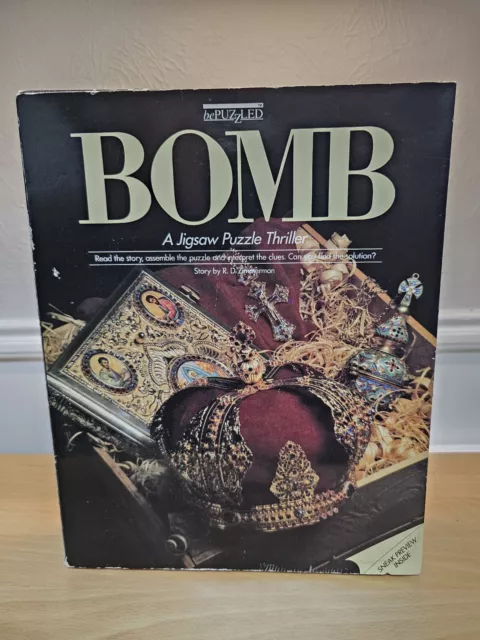 Vintage 1987 Bomb 500 Piece Jigsaw Puzzle Story Thriller 20 x 20 Full Color