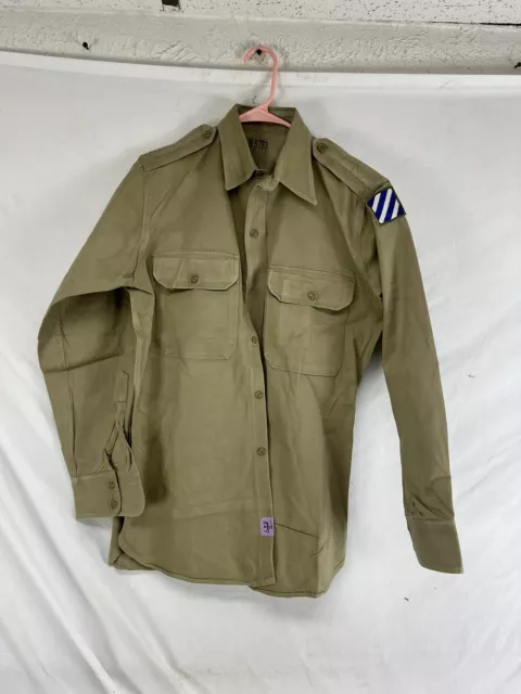 Korean War Era US Army Khaki Shirt 3rd Infantry 1951