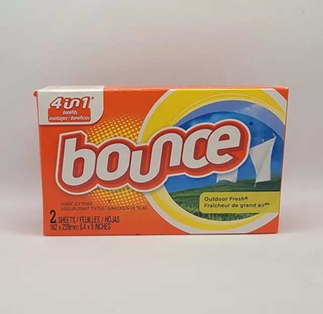 3 Pack - Bounce Dryer Sheets, Outdoor Fresh, 2 Sheets Each