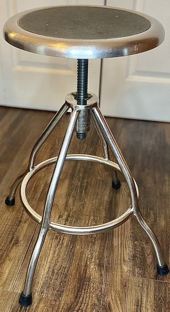 Vintage S. Blickman Doctor Dentist Stool Swivel Adjustable Height Industrial