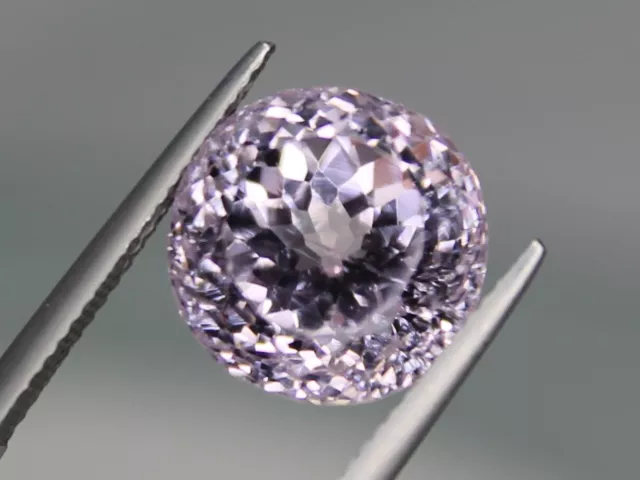 11.5ct Natural Pink Kunzite Round 13mm VS Loose Faceted Gemstone Afghanistan