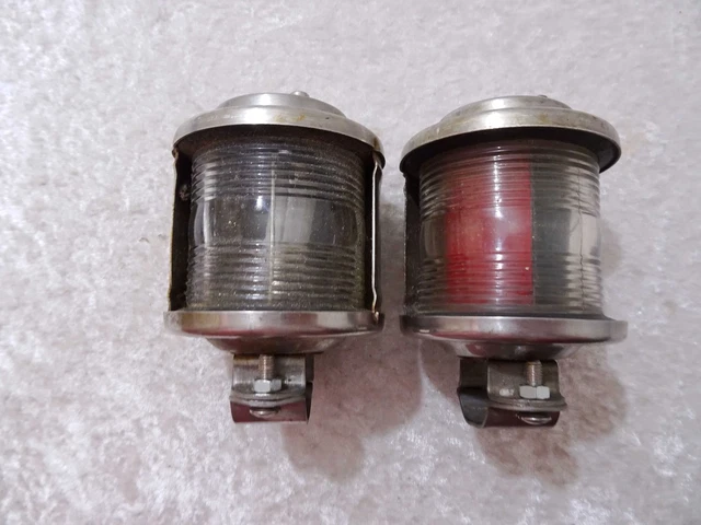 2 x Navigationslicht Boot DDR Design VEB Schiffslaternenwerk Uckermünde Vintage