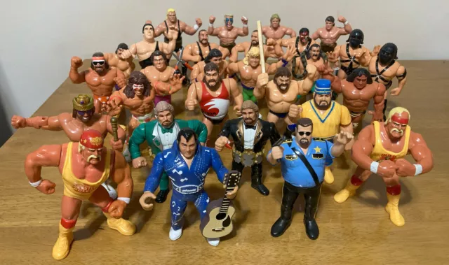 WWF (WWE) Hasbro 1990s Wrestling Figures Bundle x24 + WCW Galoob Figures x4