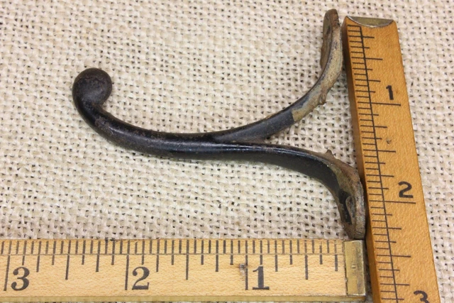 3 Old Single Coat Hooks School Farmhouse Rustic Paint 1850’s Vintage 2 1/2" 5
