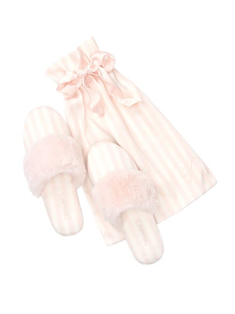 Chaussons Victoria's Secret PINK – Spartans, Rose Bling, Taille S, Marbrés, Neufs