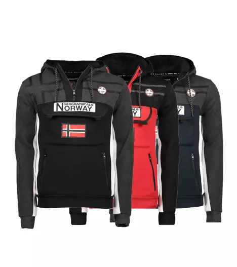 Felpa con cappuccio uomo Geographical Norway giacca transizione pullover fitakol felpa shirt