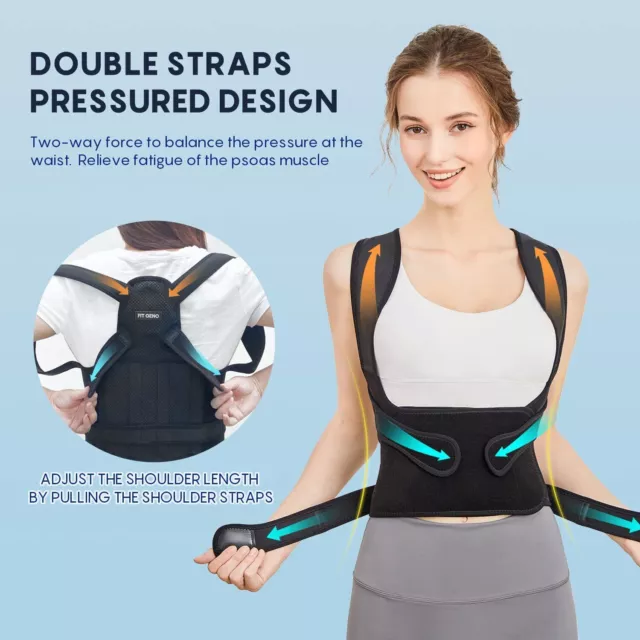 Correcteur de Posture du dos, soutien droit des épaules, ceinture de... 2