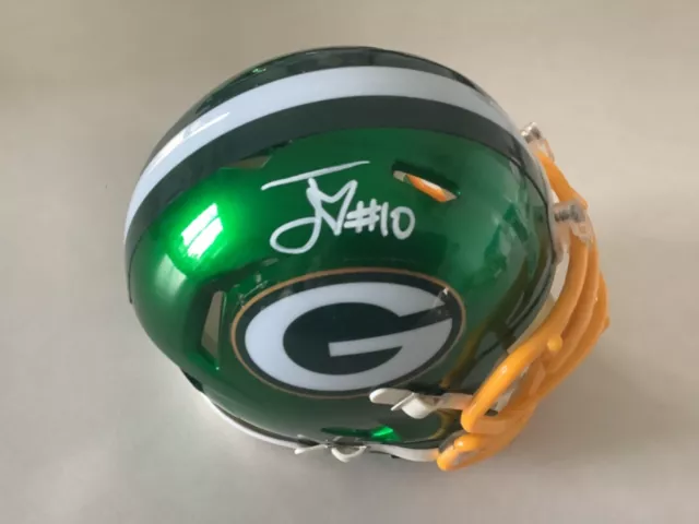 Jordan Love Green Bay Packers Autographed / Signed FLASH Mini Helmet Beckett