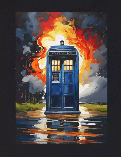 Doctor Who 60th Anniversary - Tardis Reflection - T-Shirt/Tee/Top. Unisex.