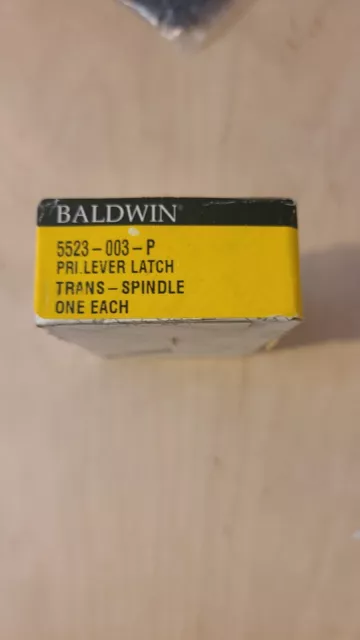 Baldwin Estate Privacy Lever Latch Polished Brass 5523.003.P for 2-3/4" Backset