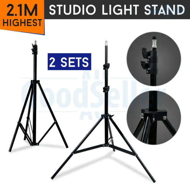 2x2.1M Photography Studio Light Stand Tripod for Umbrella Flash Lighting Bracket