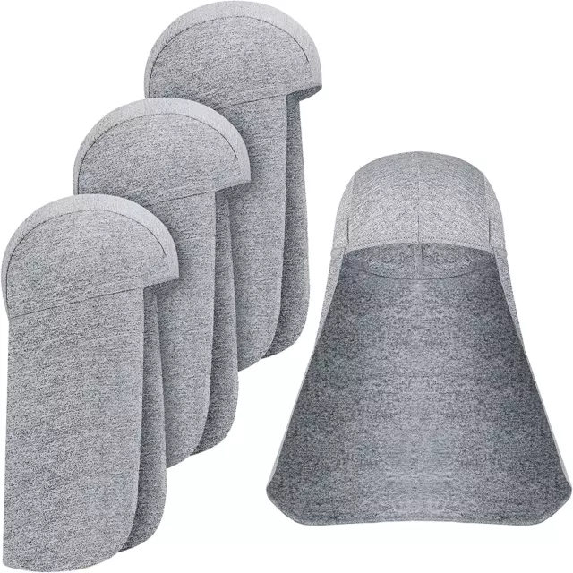 4 Pieces Hard Hat Neck Shade Sun Protector Shade Cap Elastic Cooling Skull Cap