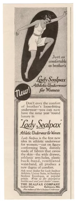 1918 LADY SEALPAX Athletic Underwear For Women Vintage Print Ad