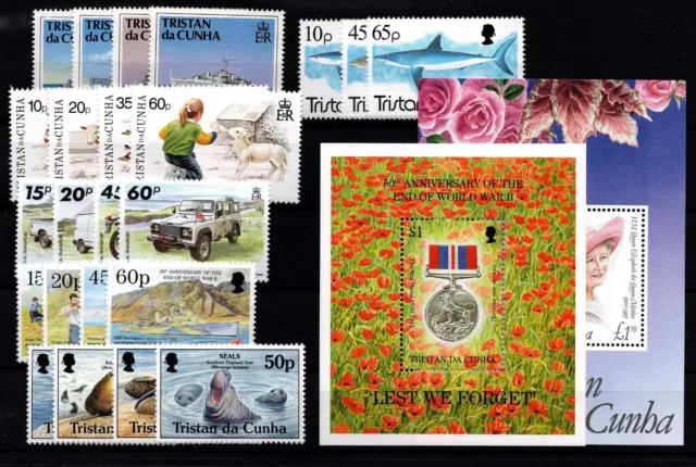 Tristan Da Cunha  Commemoratives  1994 & 1995  Complete Year Sets  Mnh