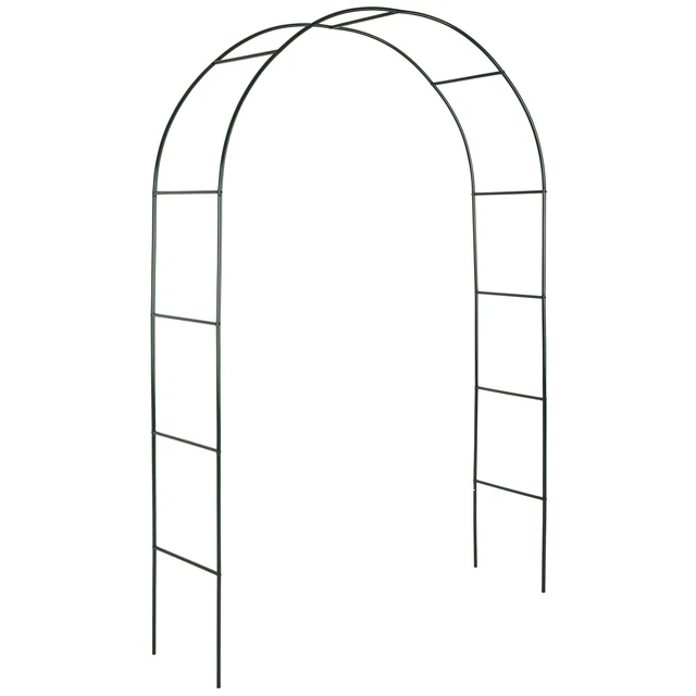 Rosenbogen Aus Metall, 240 Cm Hoch - Rankhilfe, Torbogen Für Garten, Grün Pulverbeschichtet, Von Tectake