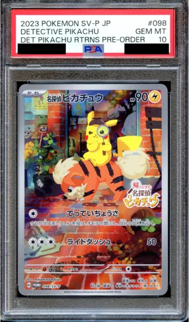 PSA 10 Detective Pikachu 098/SV-P Pre-Order Promo Japanese Pokemon Card MINT