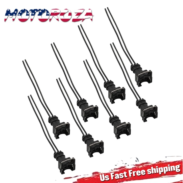 FUEL INJECTOR CONNECTOR Wiring Plug Clips For OBD1 EV1 Pigtail Cut