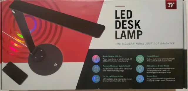 Tao Tronics LED Desk Lamp with Memory Function & USB Charging Port Memory Mode
