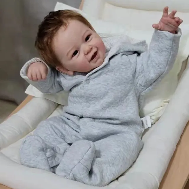 21inch Newborn Reborn Baby Cloth Body Toddler Soft Lifelike Dolls Realistic Gift